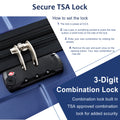 Luggage Sets 3 Piece, Expandable Hard Shell Abs Suitcases With Double Spinner, Travel Luggage Set With Tsa Lock 20 24 28Inch, Blue Blue Abs