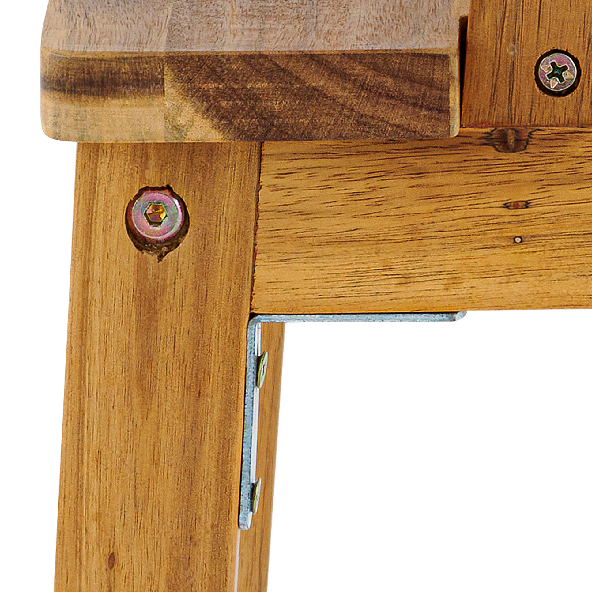Acacia Wood Two Steps Stool Small Size Rectangle Acacia Wood Light Brown Primary Living Space American Design Acacia Wood