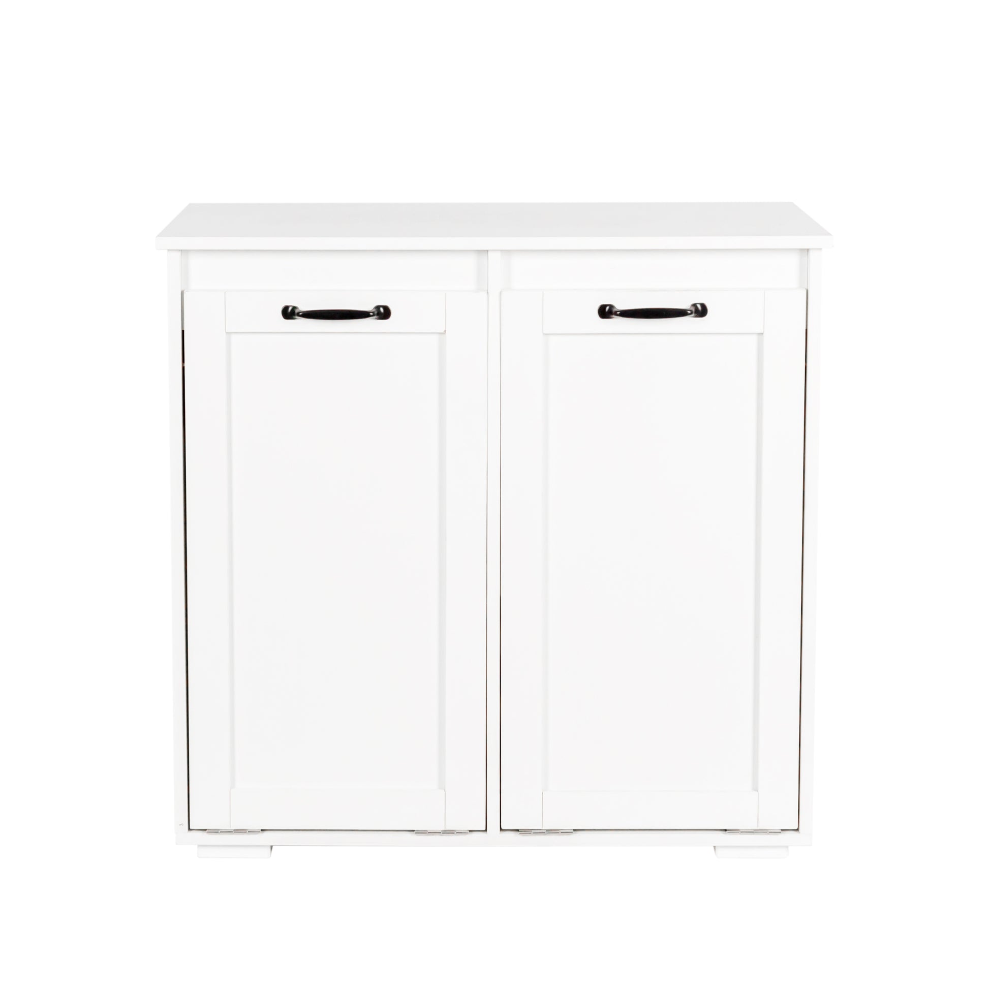 Laundry Cabinet ,With 2 Removable Liner Bags White Particle Board Mdf