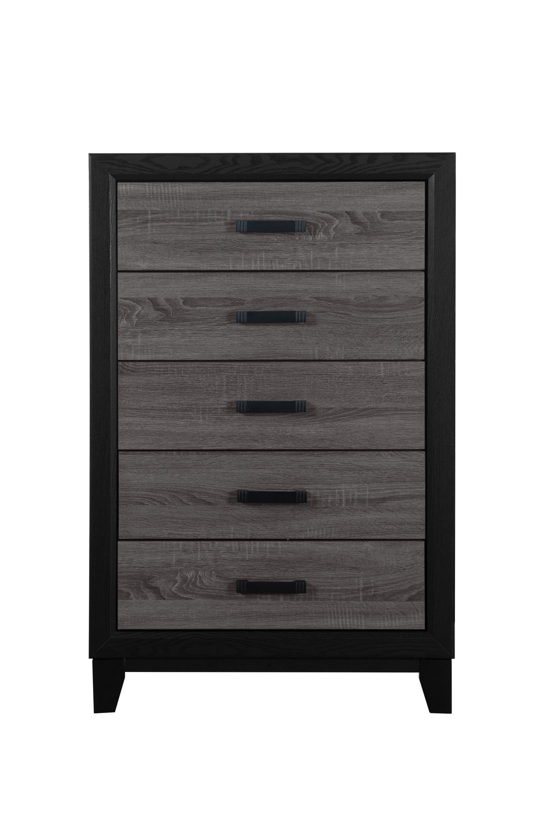 Soluto Grey And Black Chest Black Gray Rubber Wood