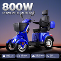 Xl3D4L Electric Mobility Recreational Travel Scooter For Adults,Mobility Scooters For Seniors, 4 Wheel Powered Mobility Scooters Blue Abs Pc Abs Pc