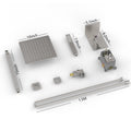 Rainfall Shower System With Storage Rack 10 Inch Shower Faucet Set Brushed Nickel With High Pressure With Square Shower Head Luxury Shower Set Wall Mount Brushed Nickel Metal