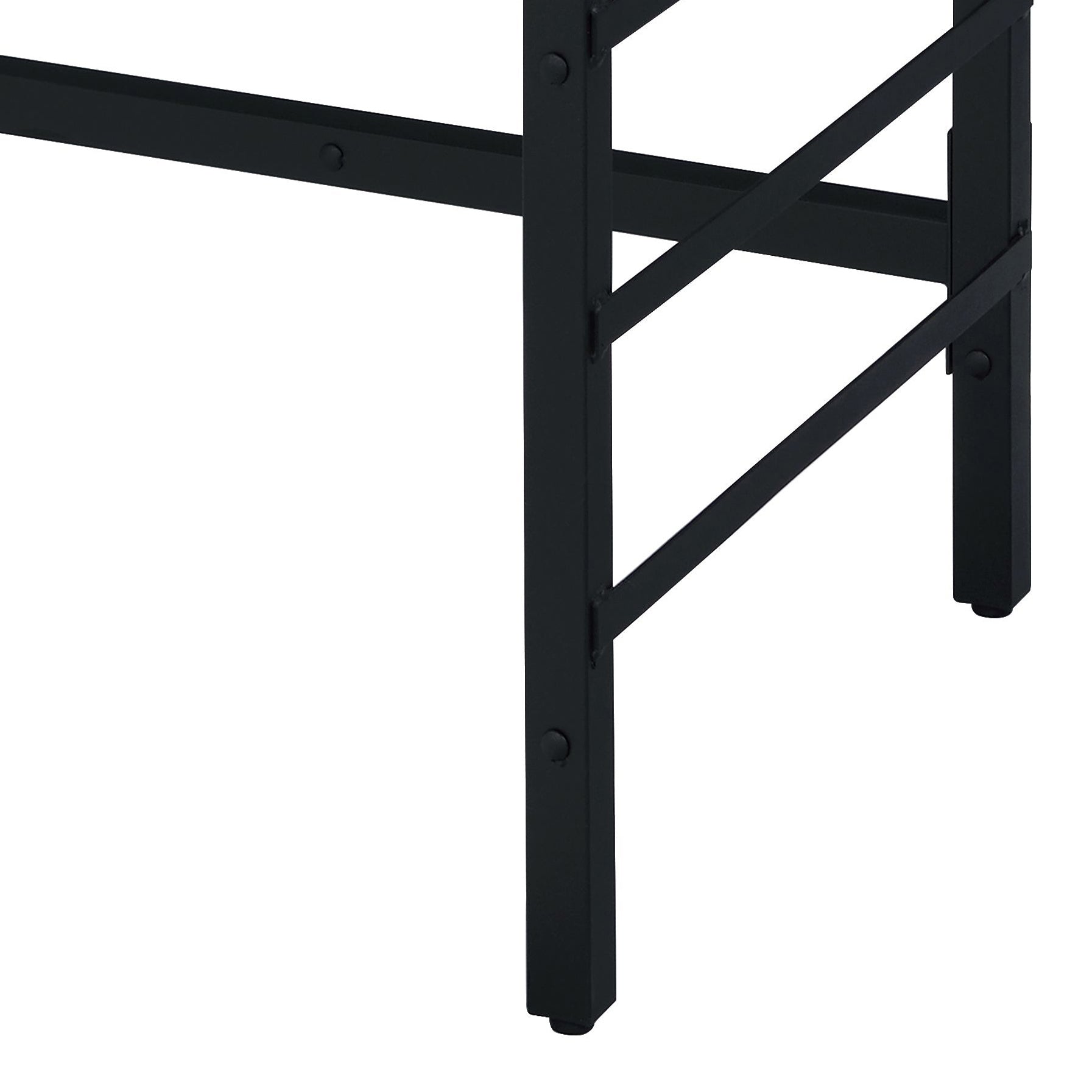 Light Weathered Oak And Black Writing Desk With 2 Drawers Black Brown Office Oak Wood Metal