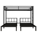 Twin Over Twin & Twin Bunk Beds For 3, Twin Xl Over Twin & Twin Bunk Bed Metal Triple Bunk Bed, Black Black Metal