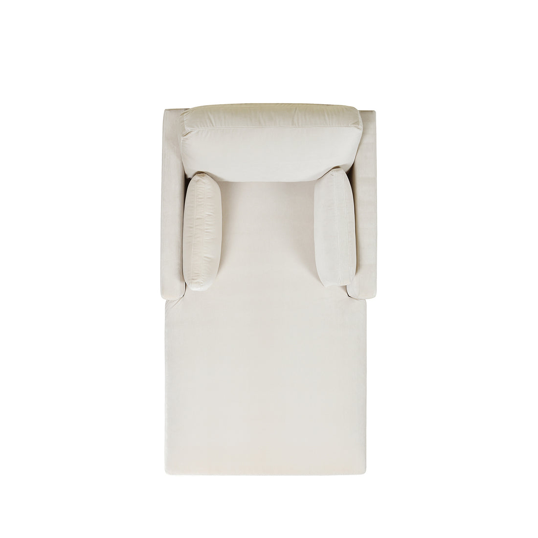 Knox 65" Modern Farmhouse Chaise Lounge Chair, French Beige Performance Velvet Beige Foam Velvet