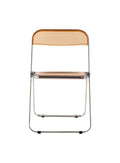 Folding Chair Transparent Chairs Ghost Stackable Crystal Folding Chair Pc Plastic Living Room Seat Chrome Frame And Foldable Acrylic Chair Fo Orange Orange Pc