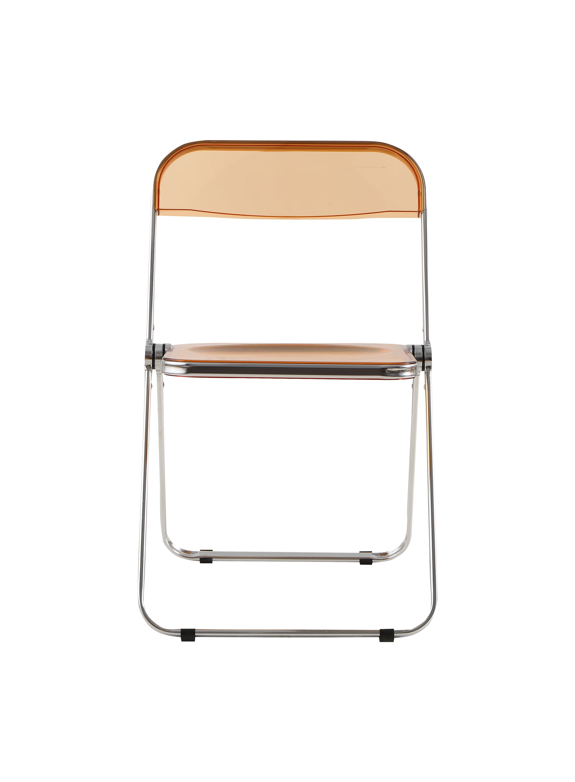 Folding Chair Transparent Chairs Ghost Stackable Crystal Folding Chair Pc Plastic Living Room Seat Chrome Frame And Foldable Acrylic Chair Fo Orange Orange Pc