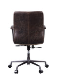 Distress Chocolate Swivel Office Chair With Casters Caster Solid Chocolate Office Office Chairs Solid Back Swivel Genuine Leather