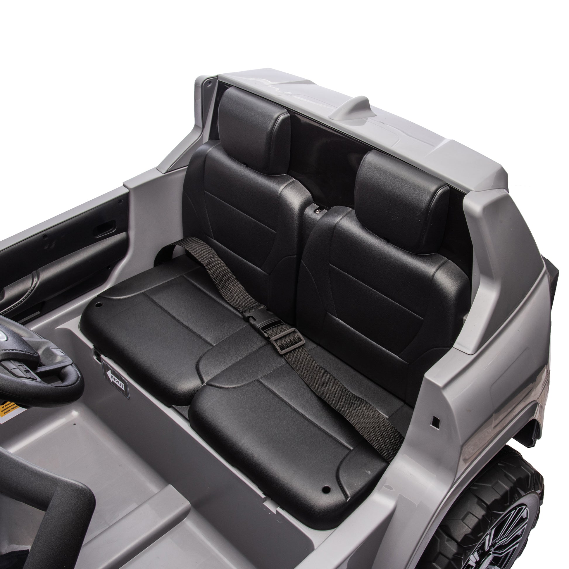 Licensed Lexus Lx600 24V Two Seater Kids Ride On Car W Parents Control,Seat Width 20 Inches,2Wd,Four Wheel Suspension,Bluetooth,Mp3,Music,Adjustable Volume,Power Display,Speeds 1.86 3.11Mph For Kids. Gray Polypropylene