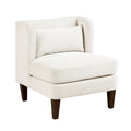 Modern Beige Accent Chair Cushion Seat Corduroy Fabric Upholstery Pillow Living Room Furniture 1Pc Beige Primary Living Space Modern Plywood