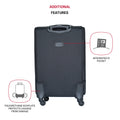 Oxford Cloth Suitcase Black No Password Lock Black Oxford Fabric