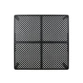 Outdoor Modern Aluminum Dining Table With Woven Accents, Antique Matte Black Black Aluminium