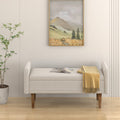 Teddy Velvet Storage Stool, ,With Storage Space, Suitable For Apartments, Living Rooms And Bedrooms Beige 45.98