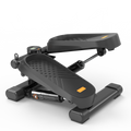 Home Office Exercise 330Lbs Capacity Mini Stepper With Resistance Bands And Lcd Monitor Black Steel