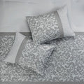 Embroidered 8 Piece Comforter Set Grey Queen Queen Grey Polyester