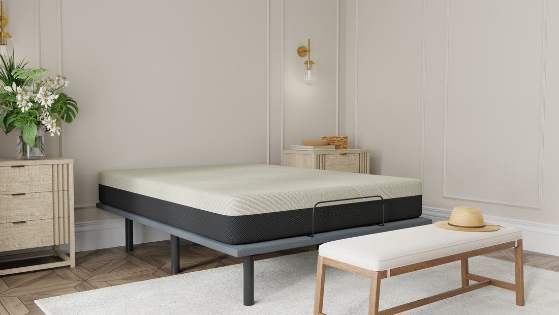 Gel Comfort 8" Queen Firm Mattress Black Gray Foam Queen