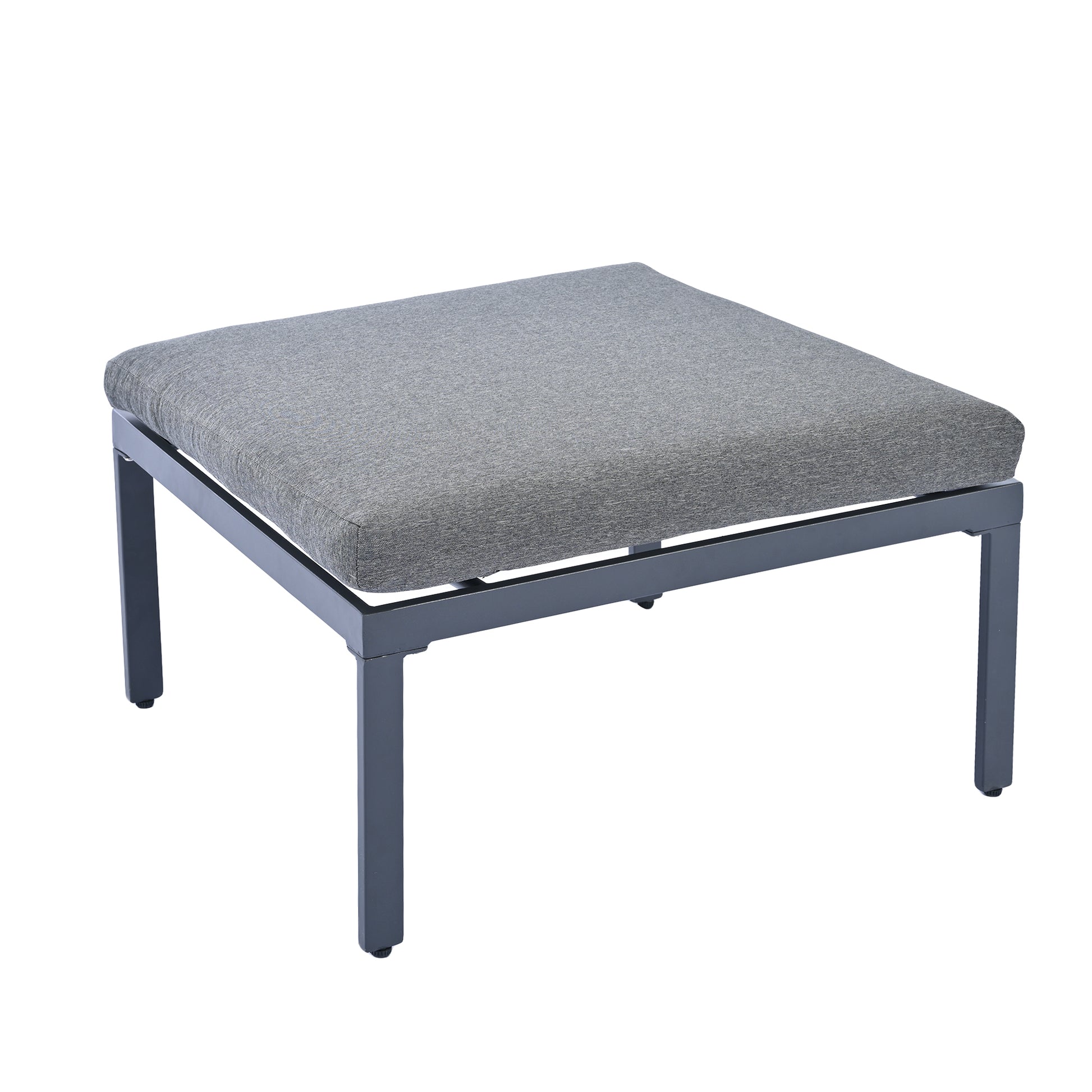 3 Piece Patio Daybed With Retractable Canopy Outdoor Metal Sectional Sofa Set Sun Lounger With Cushions For Backyard, Porch, Poolside,Grey Yes Lounge Gray Weather Resistant Frame Water Resistant Cushion Garden & Outdoor Complete Patio Sets Foam Metal