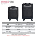 Oxford Cloth Suitcase Black No Password Lock Black Oxford Fabric