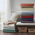 3 Piece Reversible Quilt Set Clay Red Full Queen Red Polyester