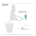 Smart Bidet Toilet Seat With Side Knob Adjustable Heated Seat With Water Temperature And Pressure Adjustment Portable Bidet With Automatic Nozzle Cleaning White Plastic