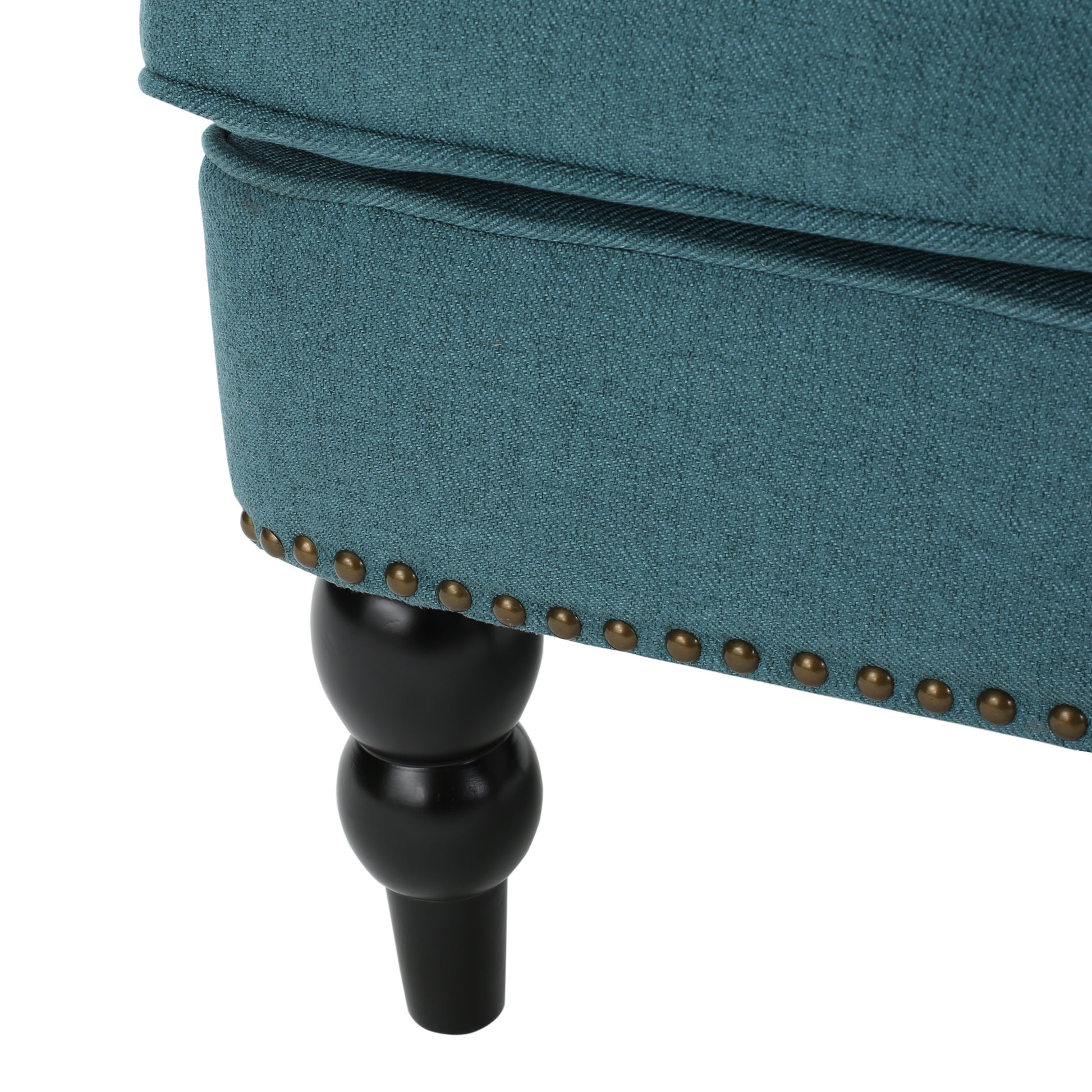 Harrison Tufted Club Chair Teal Fabric