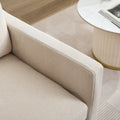 29.92'' Swivel Accent Chair, Upholstered Skirted Swivel Chair With Removable Back Cushion, 360 Degree Comfy Armchair For Living Room, Nursery, Lounge,Office,Beige Chenille Beige Chenille