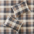 6 Piece Printed Herringbone Quilt Set With Throw Pillows Neutral King Cal King Neutral Polyester