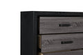 Soluto Grey And Black Chest Black Gray Rubber Wood