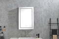 Led Lighted Bathroom Medicine Cabinet With Mirror, Surface Lighted Medicine Cabinet,Dimmable,Shelves,Intelligent Switch Medicine Cabinet, Aluminum Frame,Left Opening Door Matte Black Aluminium