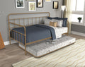Metal Frame Daybed With Trundle Bronze Metal
