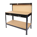 Wood Work Bench 115Cm Black Carbon Steel