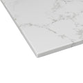 31Inch Bathroom Vanity Top Stone Carrara White Style Tops With Rectangle Undermount Ceramic Sink And Back Splash With 3 Faucet Hole For Bathrom Cabinet Grey Stone