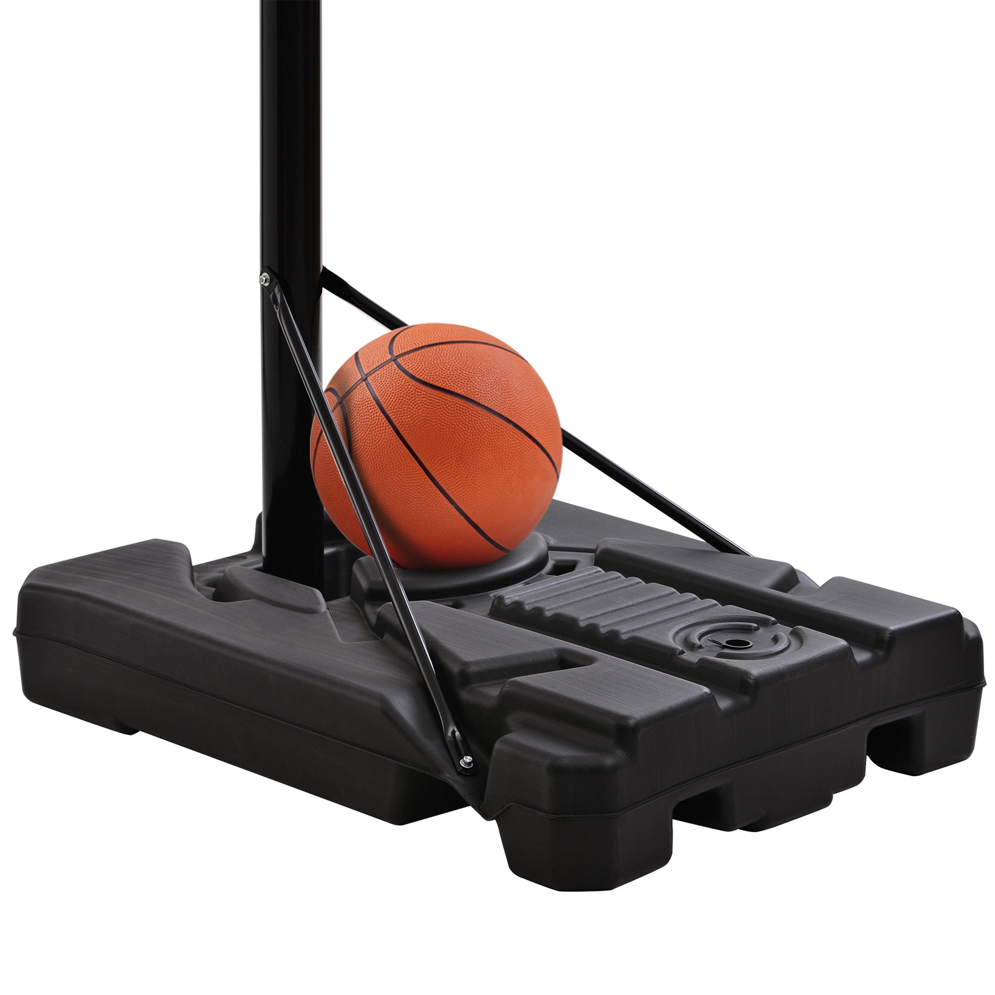 Portable Basketball Hoop Basketball System 6.6 10Ft Height Adjustment For Youth Adults Led Basketball Hoop Lights, Colorful Lights,Waterproof,Super Bright To Play At Night Outdoors,Good Gift For Kids Black Metal