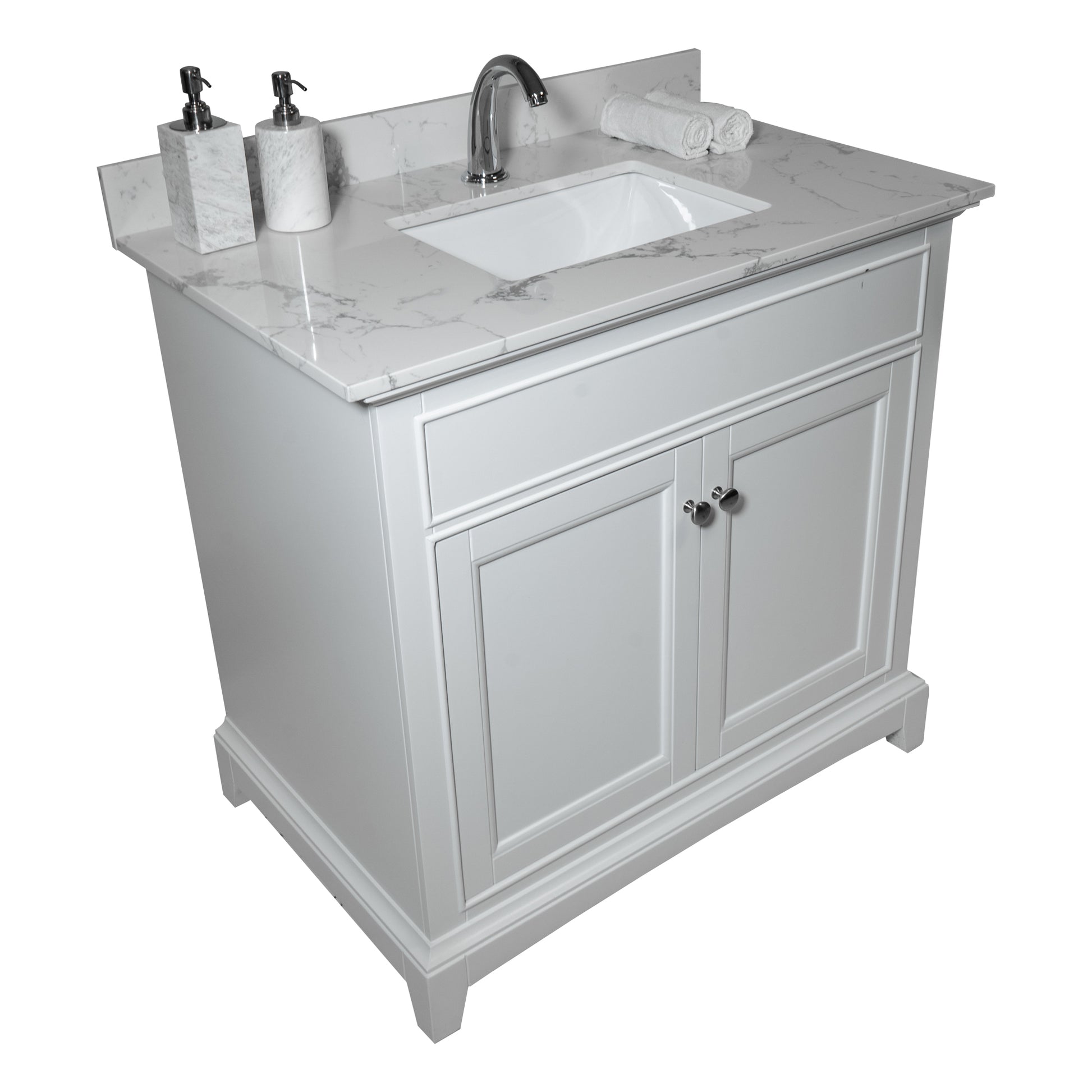 37Inch Bathroom Vanity Top Stone Carrara White Style Tops With Rectangle Undermount Ceramic Sink And Single Faucet Hole Colorful Stone
