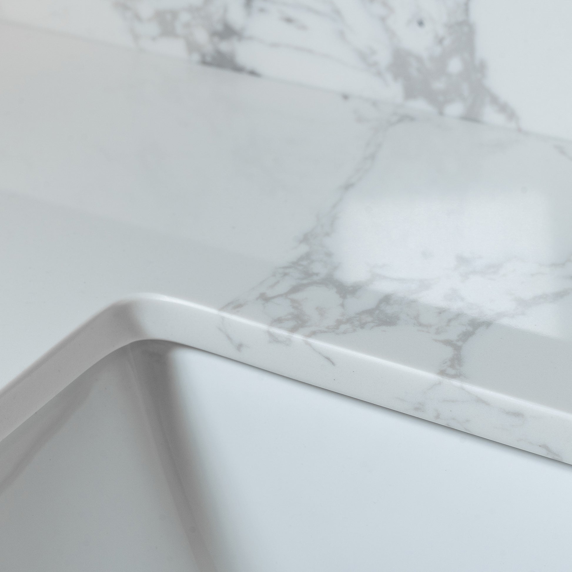 37Inch Bathroom Vanity Top Stone Carrara White Style Tops With Rectangle Undermount Ceramic Sink And Single Faucet Hole Colorful Stone