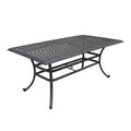 Rectangle Dining Table, Espresso Brown Brown Aluminum