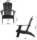 Polystyrene Adirondack Chair Black Black Plastic