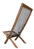 Folding Roping Wood Chair Natural Solid Wood