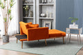 Coolmore Fashionable And Classic Style Chaise Lounge Chair Accent Chair For Living Room, Bedroom Orange Orange Foam Velvet