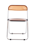Yellow Clear Transparent Folding Chair Chair Pc Plastic Living Room Seat Zdy Huang 2 Yellow Steel