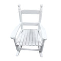Children'S Rocking White Chair Indoor Or Outdoor Suitable For Kids Durable White Solid Wood