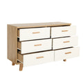 Drawer Dresser Cabinet Barcabinet, Buffet Sideboard Storage Cabinet, Buffet Server Console Tablestorge Cabinetsolid Solid Wood Handle Table Leg For Dining Roomliving Roomkitchenhallway Brown White 5 Or More Drawers White Oak Brown Primary Living Space