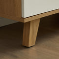 Drawer Dresser Cabinet Barcabinet, Buffet Sideboard Storage Cabinet, Buffet Server Console Tablestorge Cabinetsolid Solid Wood Handle Table Leg For Dining Roomliving Roomkitchenhallway Brown White 5 Or More Drawers White Oak Brown Primary Living Space