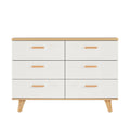 Drawer Dresser Cabinet Barcabinet, Buffet Sideboard Storage Cabinet, Buffet Server Console Tablestorge Cabinetsolid Solid Wood Handle Table Leg For Dining Roomliving Roomkitchenhallway Brown White 5 Or More Drawers White Oak Brown Primary Living Space