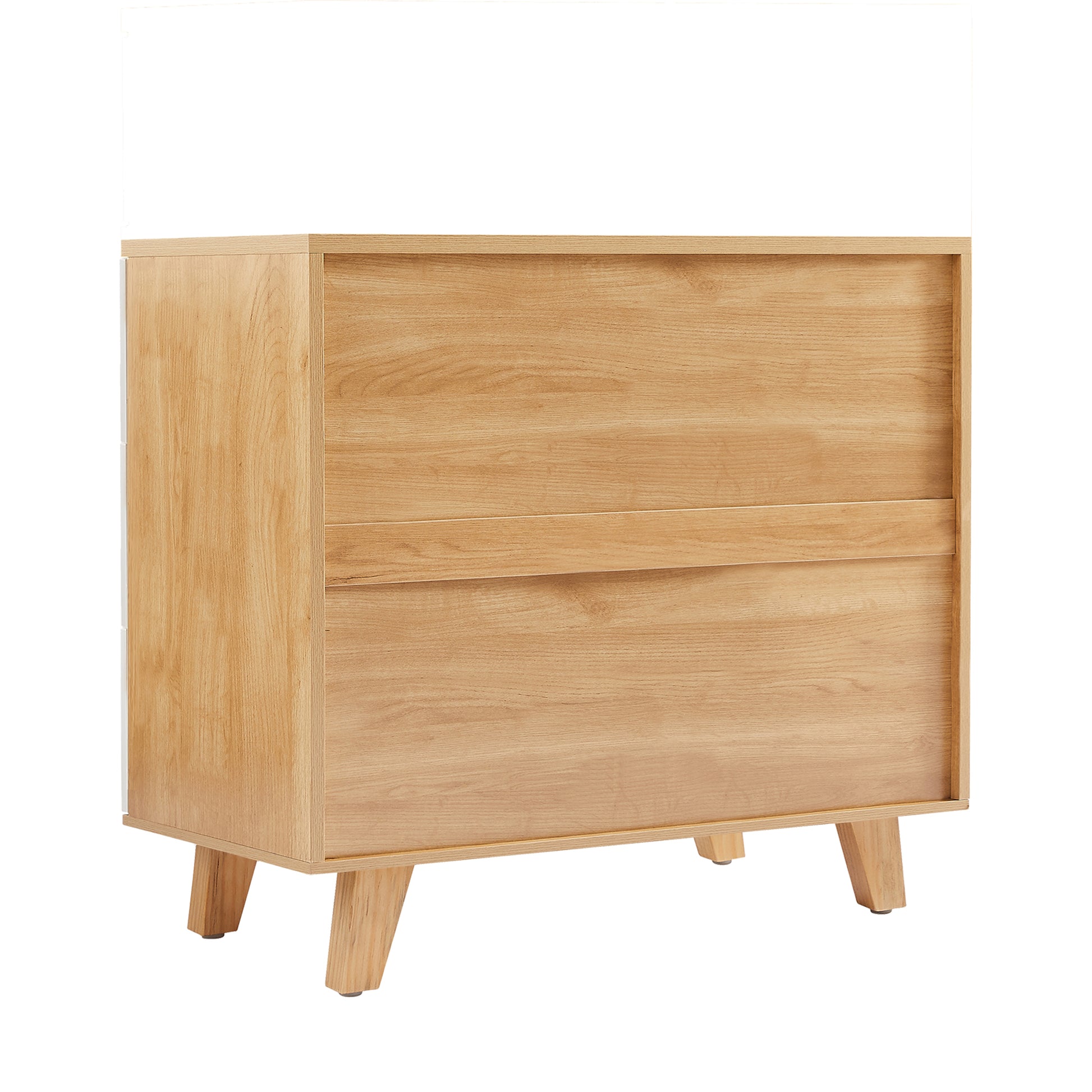 Drawer Dresser Cabinet Barcabinet, Buffet Sideboard Storage Cabinet, Buffet Server Console Tablestorge Cabinetsolid Solid Wood Handle Table Leg For Dining Roomliving Roomkitchenhallway Brown White 5 Or More Drawers White Oak Brown Primary Living Space