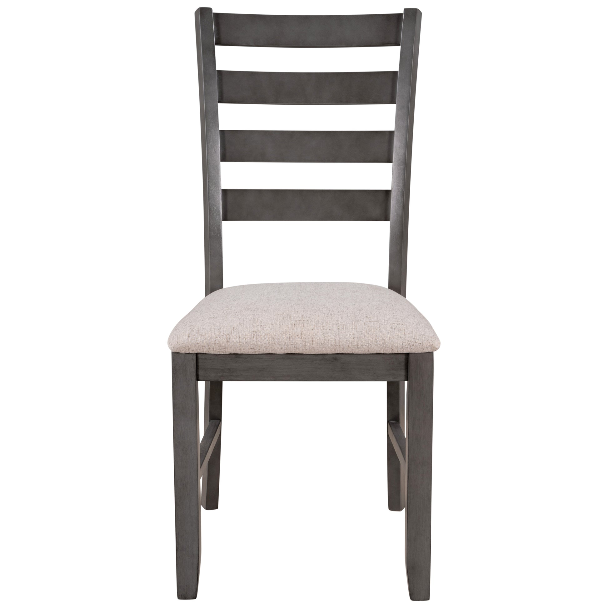 6 Pieces Family Furniture, Solid Wood Dining Room Set With Rectangular Table & 4 Chairs With Bench Gray Gray Solid Wood