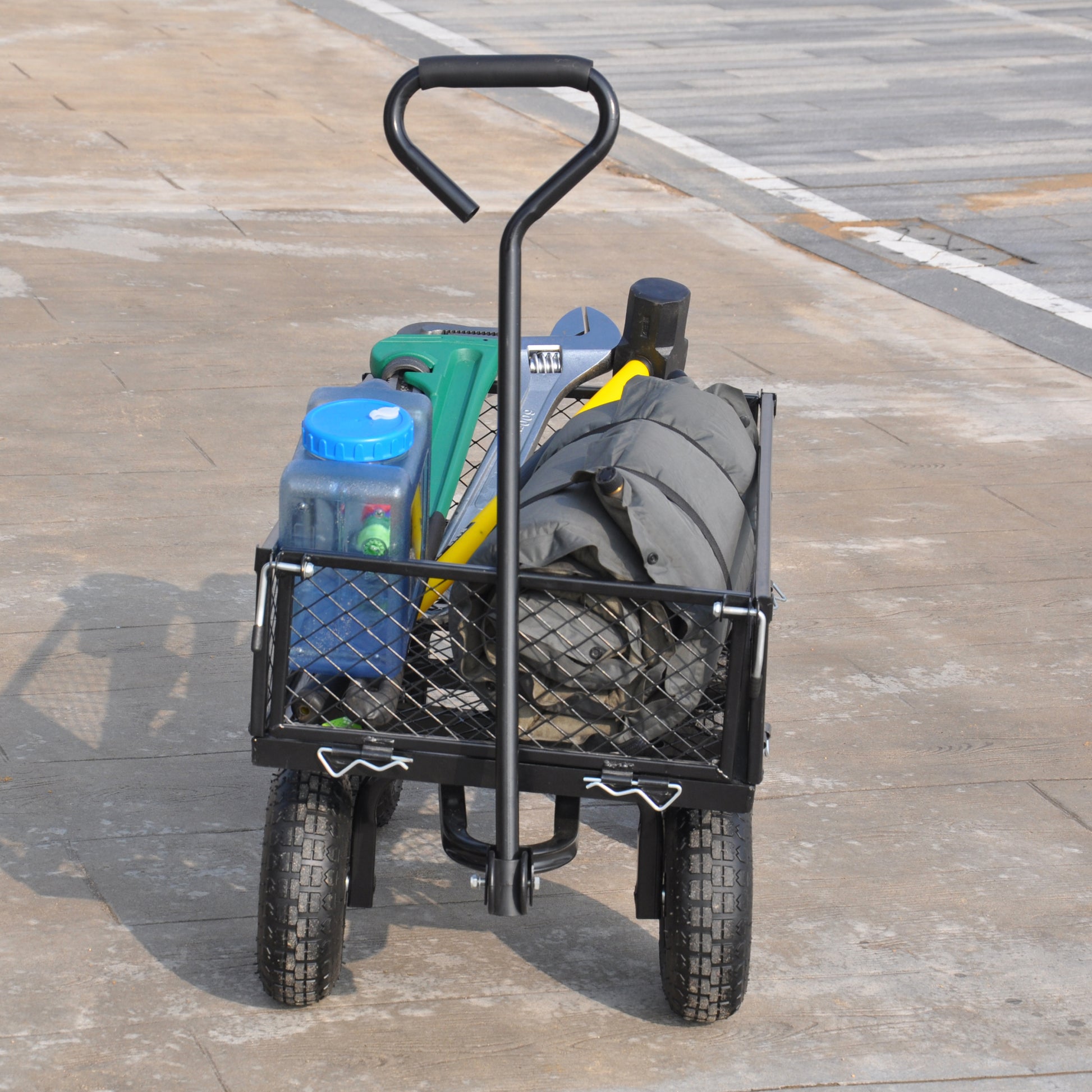 Wagon Cart Garden Cart Trucks Make It Easier To Transport Firewood Tc1840Bkg Black Metal