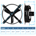 Healsmart 20 Inch Gable Mount Fan Attic Ventilator With Adjustable Temperature Thermostat, 3127 Cfm, Black Black Metal