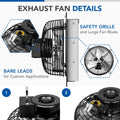 Ipower 7 Inch Shutter Exhaust Fan Aluminum With Speed Controller And Power Cord Kit ,High Speed, 1680 Rpm, 760 Cfm,2 Pack, Silver Silver Aluminium