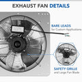 Ipower 16 Inch Shutter Exhaust Fan Aluminum,High Speed 1550Rpm, 1200 Cfm, 1 Pack, Silver Silver Aluminium